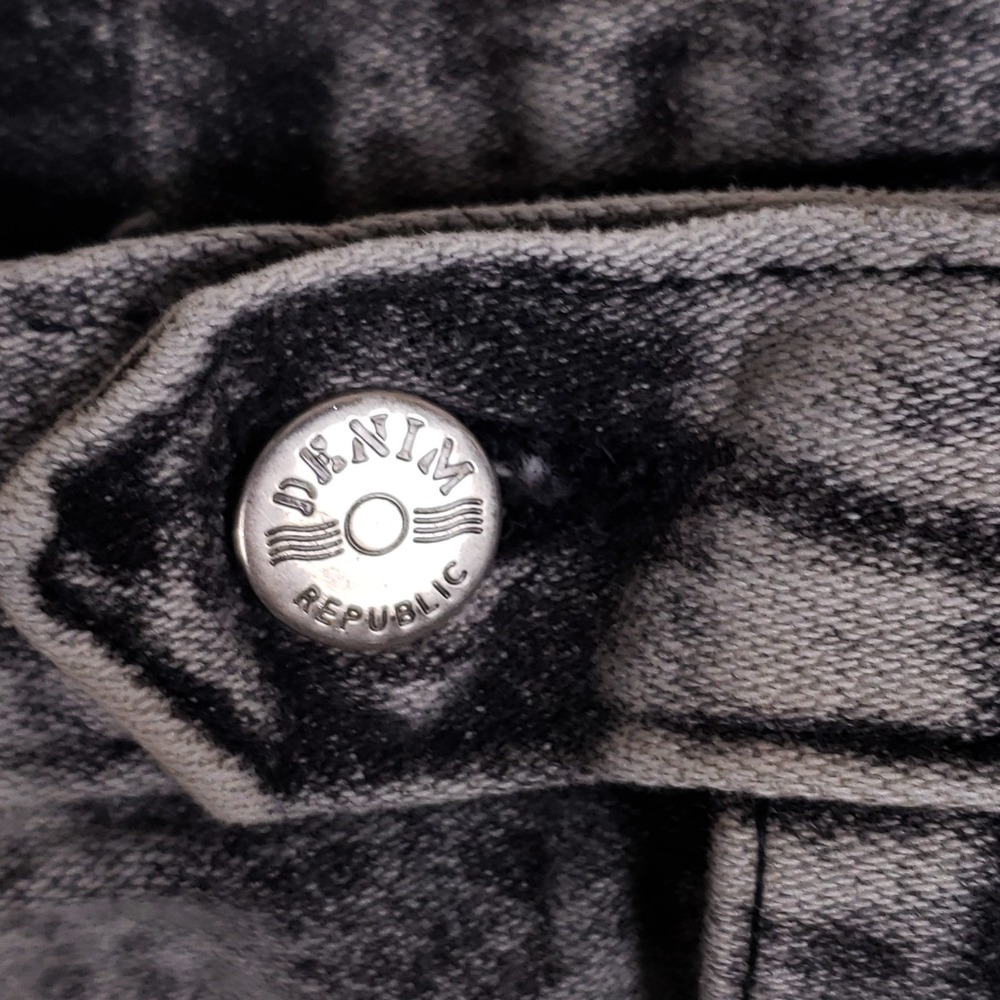 Denim Republic Vintage 13/14 High Waisted Acid Wash Stirrup Jeans Gray 80s 90s - Picture 9 of 11
